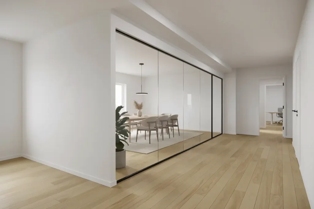 inv ndig kontorsrenovering med glaspartier och nya golv i rissne