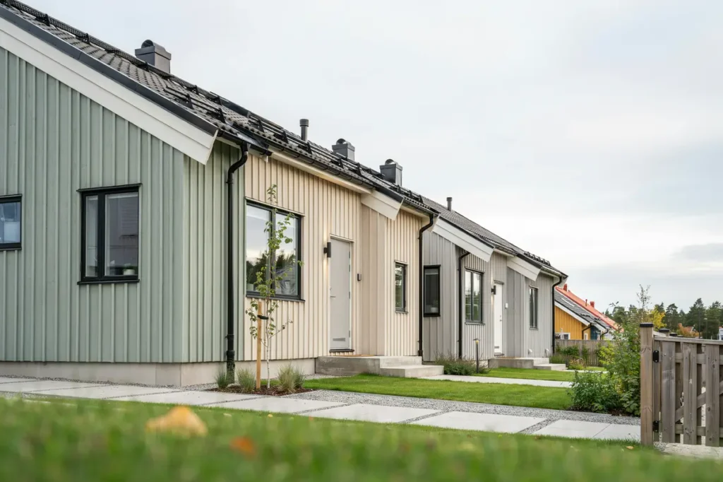 fasadrenovering och m lning av radhusl nga i rissne
